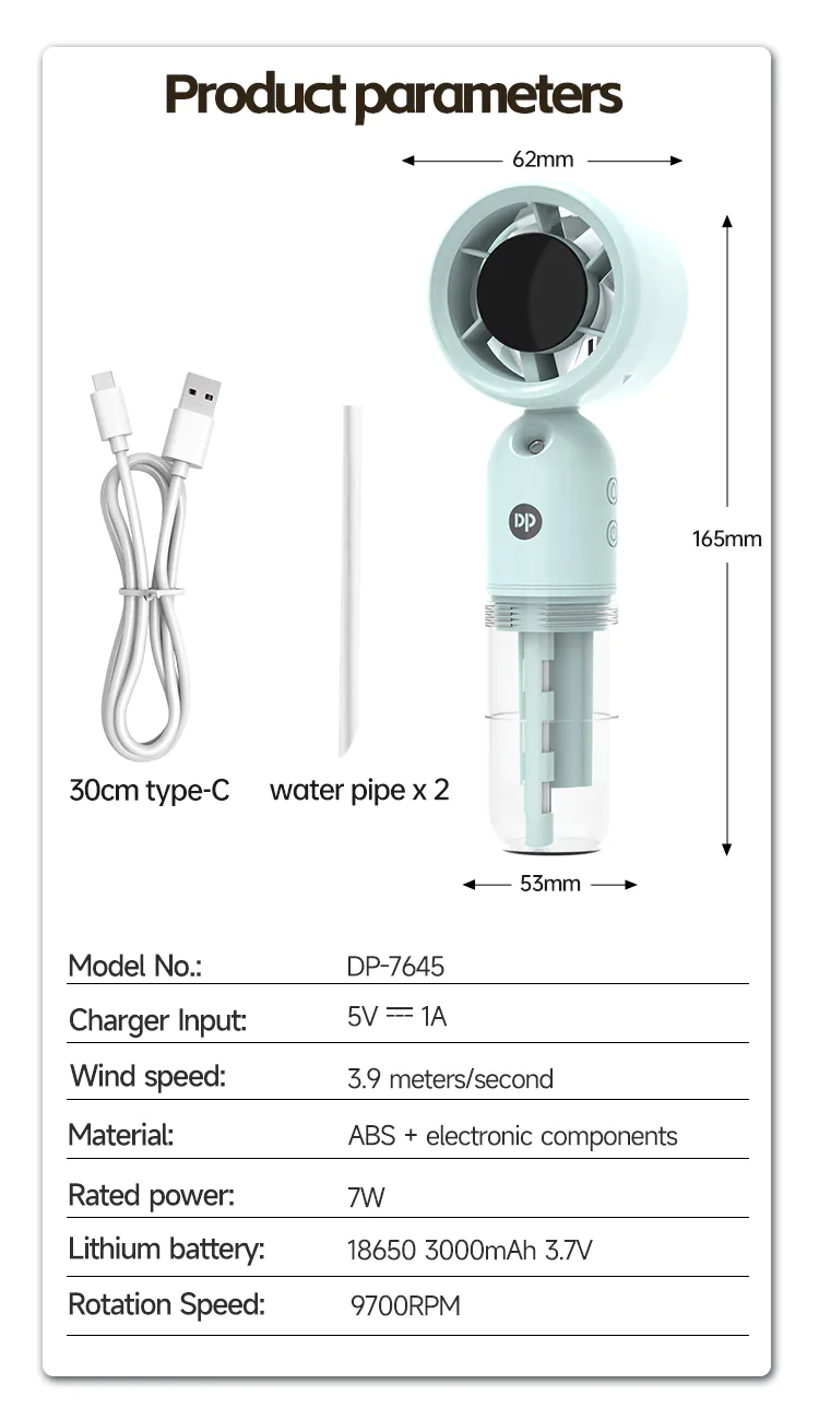 DP-7645 Smart Cooling Fan with Mist Spray - Image 4