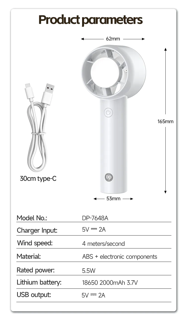 DP-7648A Handheld Mini Turbo Fan - Image 4